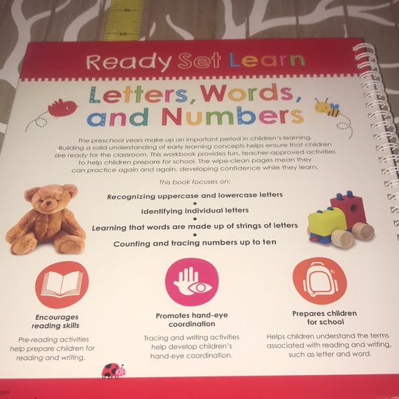 Ready Set Learn: Letters, Words and Numbers Book - Picture 5 of 5